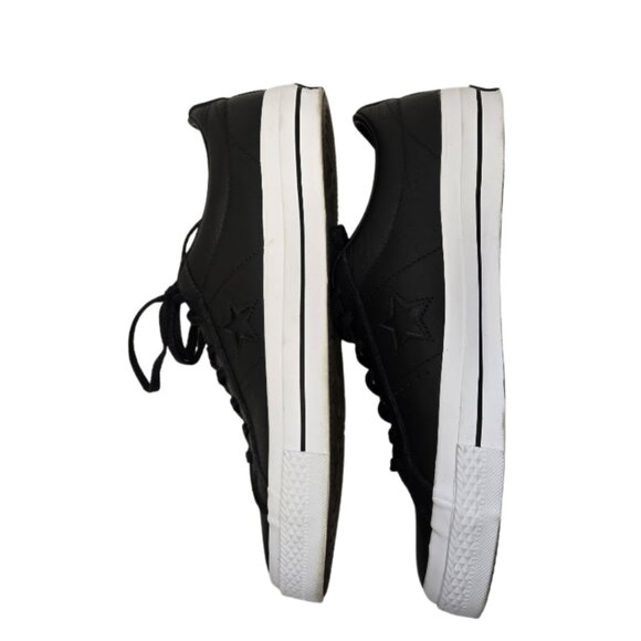 Converse One Star Leather low-top sneakers Black size 10 - Picture 4 of 7